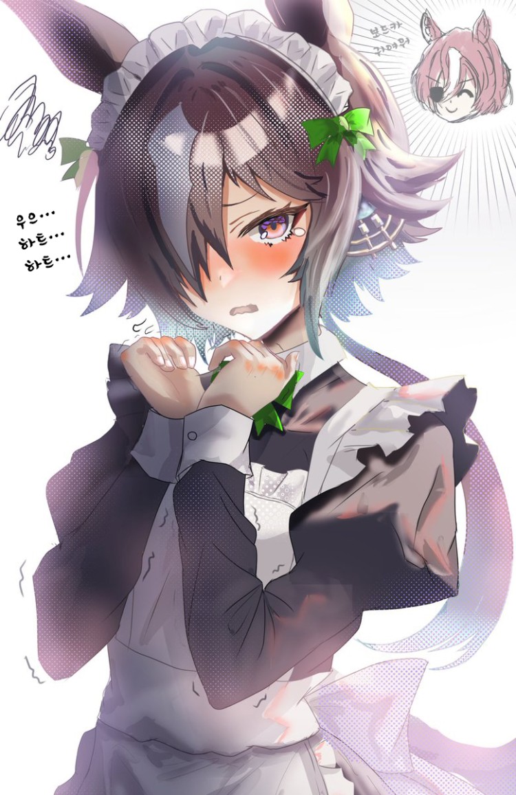 [くるめ] 메이드 우옼카의 손 하트.