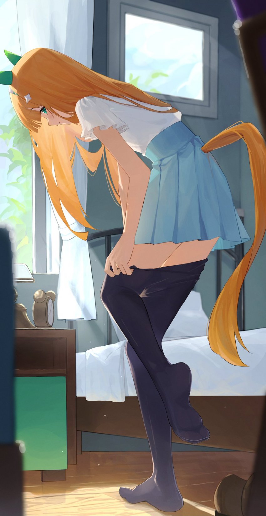 스타킹 벗는 스즈카.