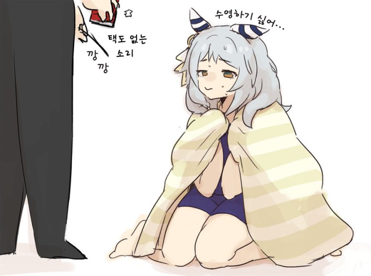 [のこちゃん] 수영 트레이닝.