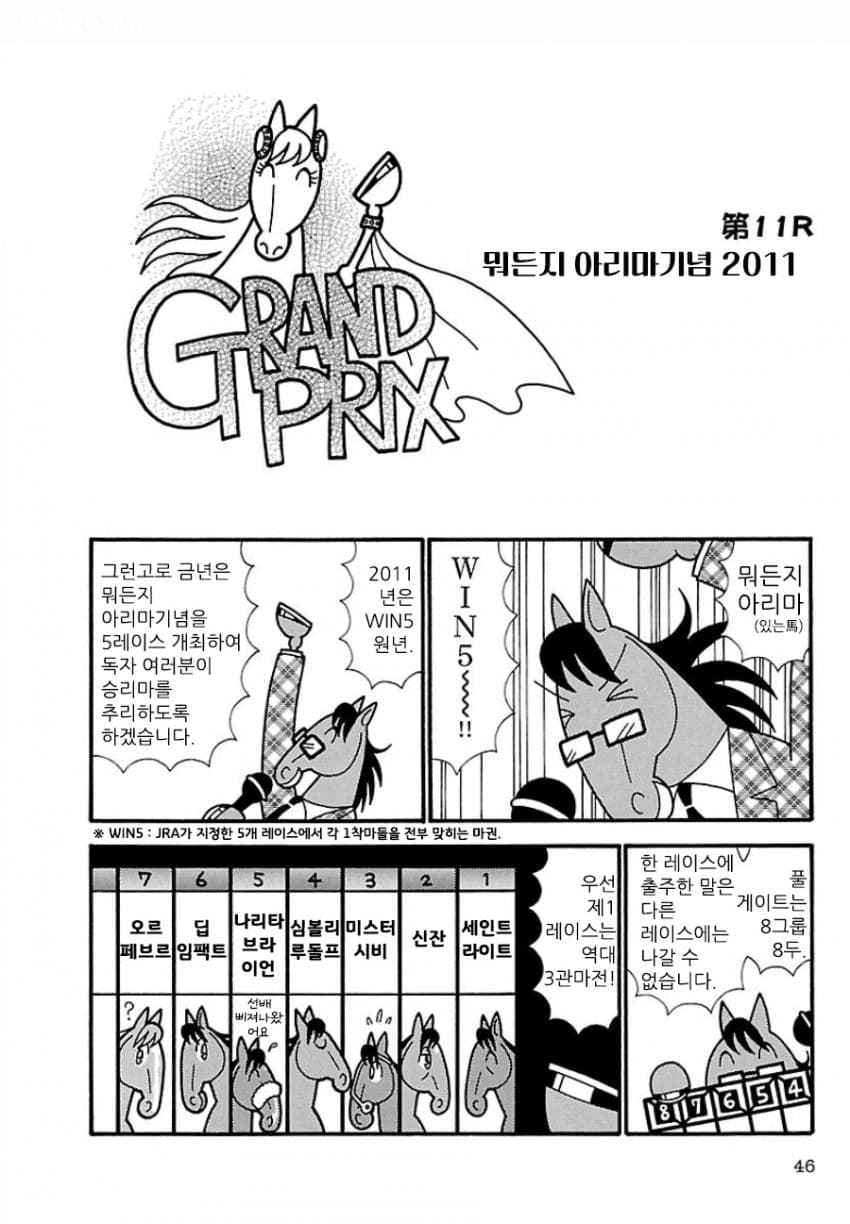 핫산)우마나리 1펄롱 극장 "뭐든지 아리마기념 2011"