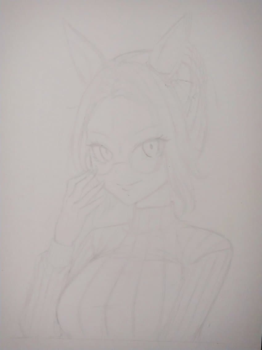메지로 라모누 손그림 (+그림과정)