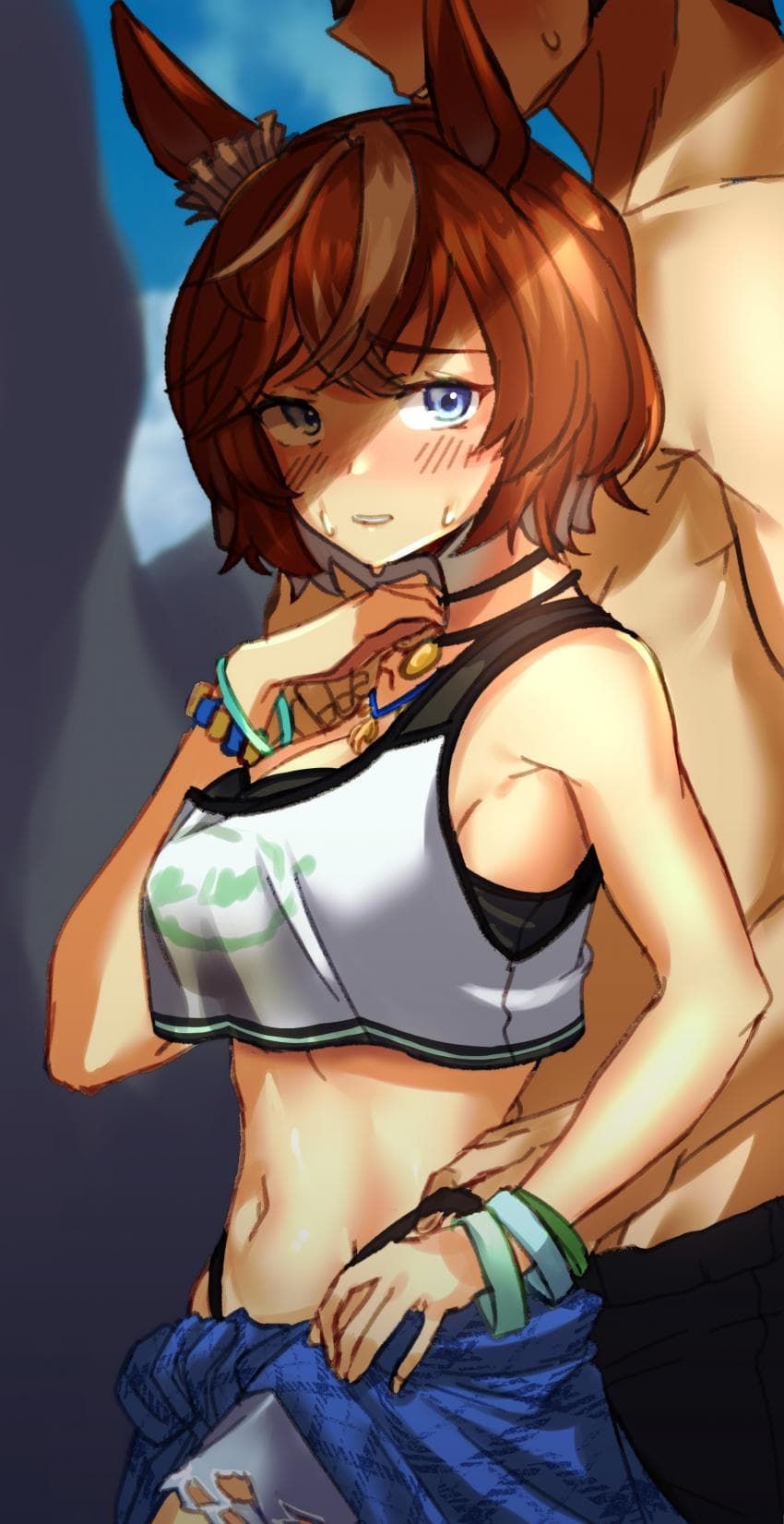 뾰이각을 재는 뱀부 그림