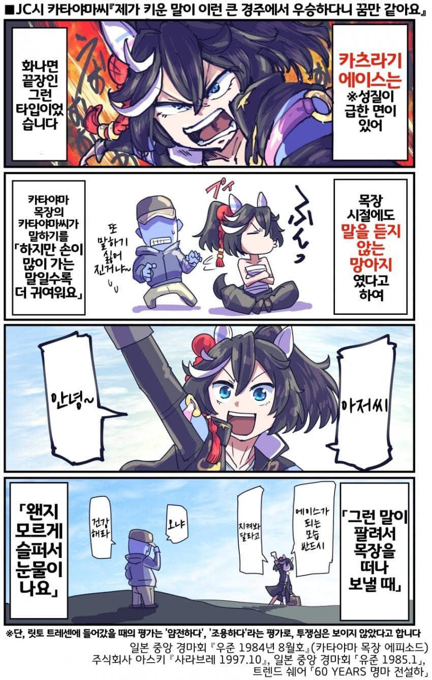 [坂崎ふれでぃ]에이스의 성격과 카타야마 목장