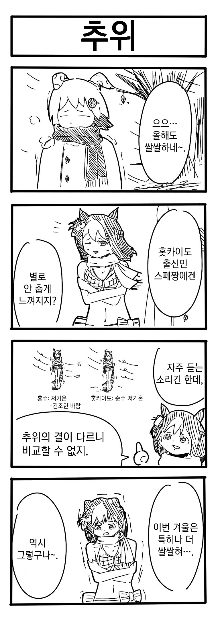 [裏起毛] 추위 / 두근거림의 정체 / 이유