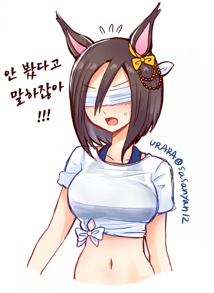 [うららさん] 우마산보(수박깨기) 땐 눈은 제대로 가리고 싶다.