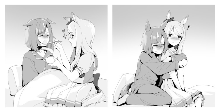 [森羅] 이쿠노 간병하는 맥퀸.