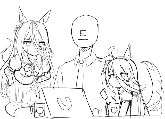 카페 트레이너 낙서