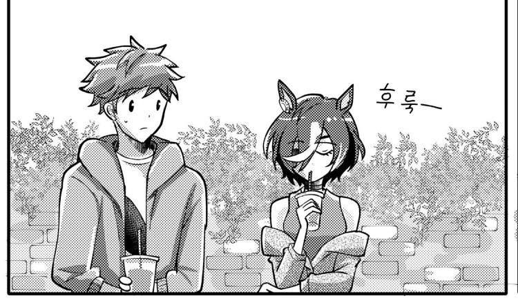 [よん] 트레이너와 외출 나온 김렛.
