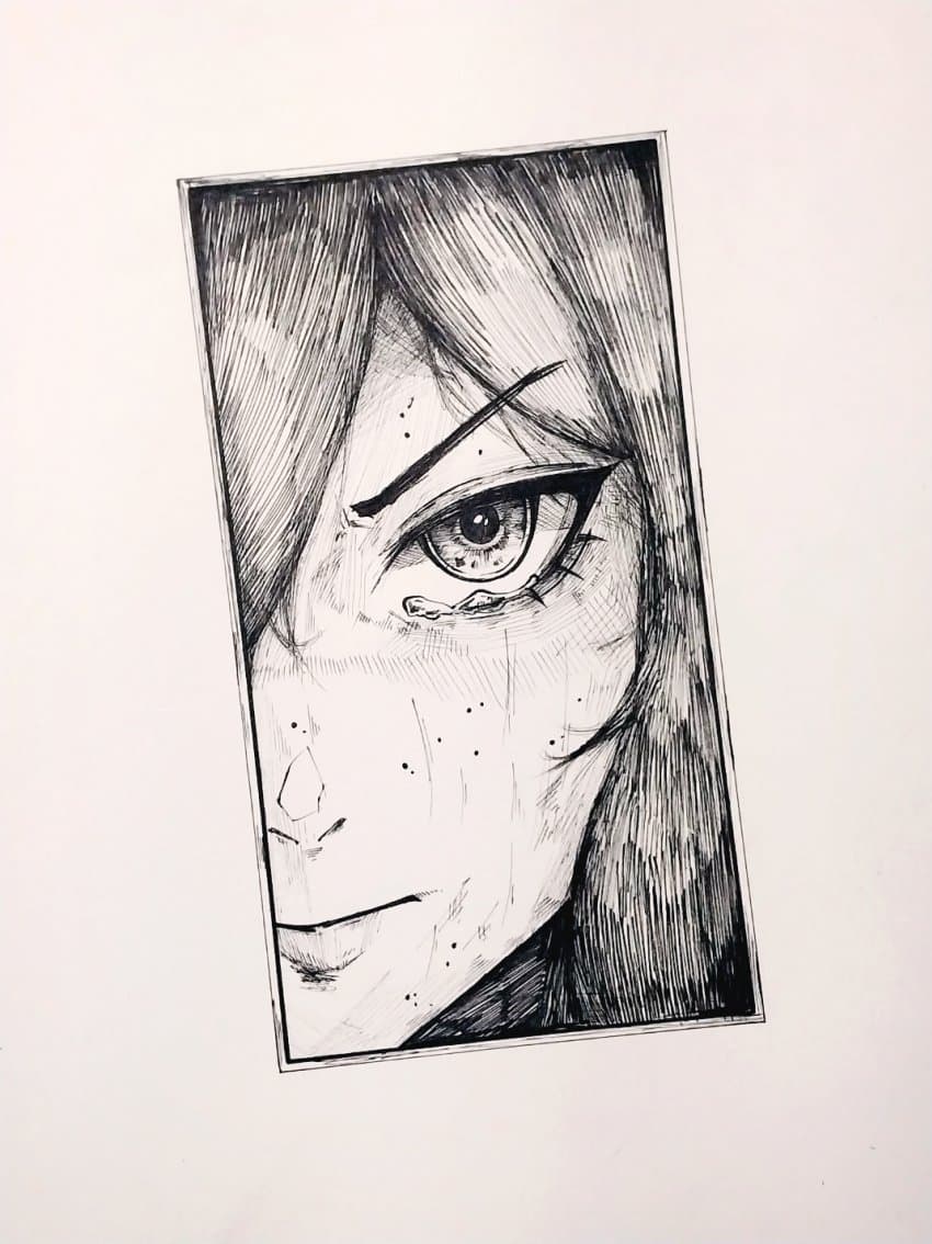 라이스 샤워 손그림