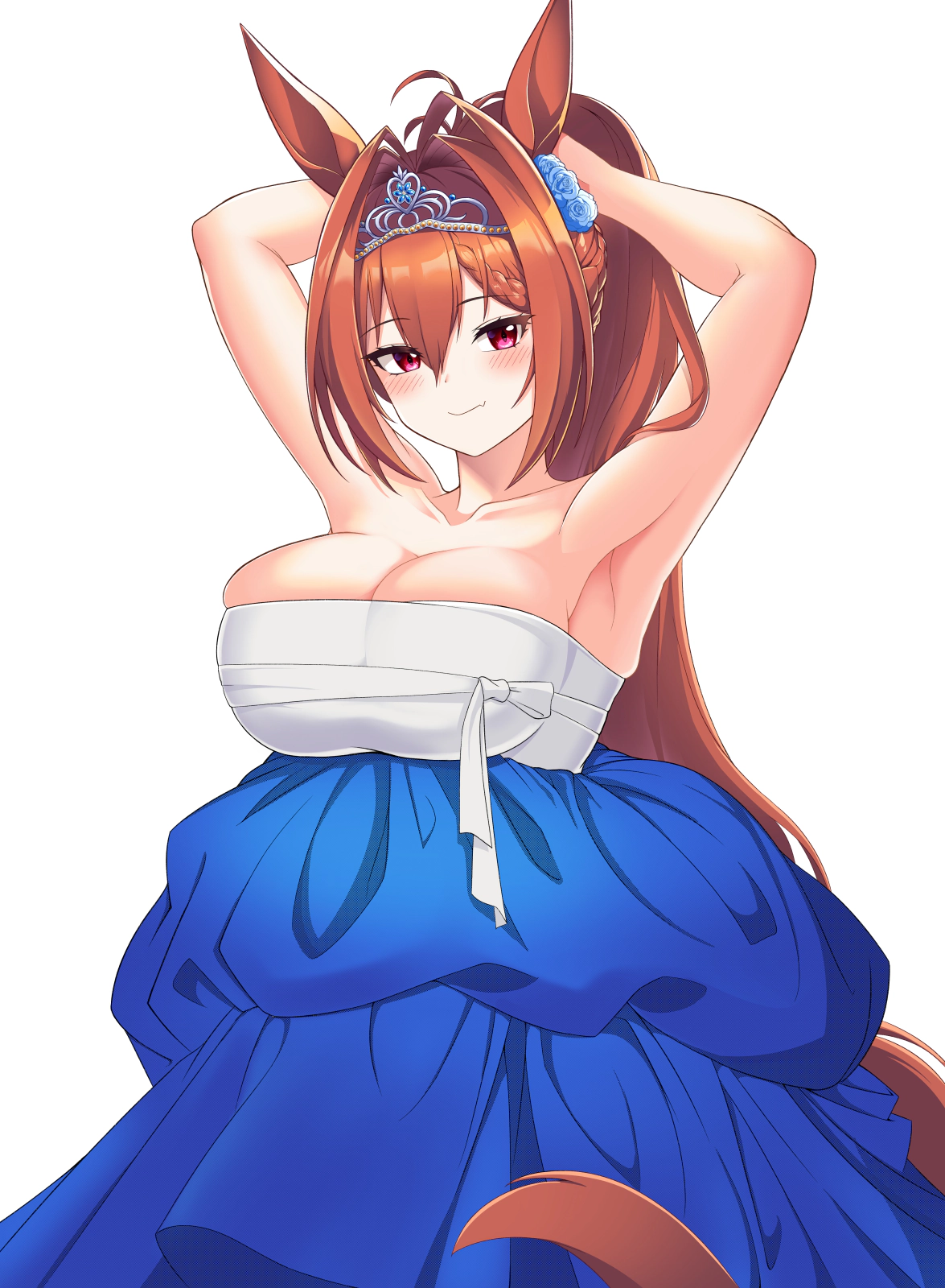 창작) 서다홍 한복 그림