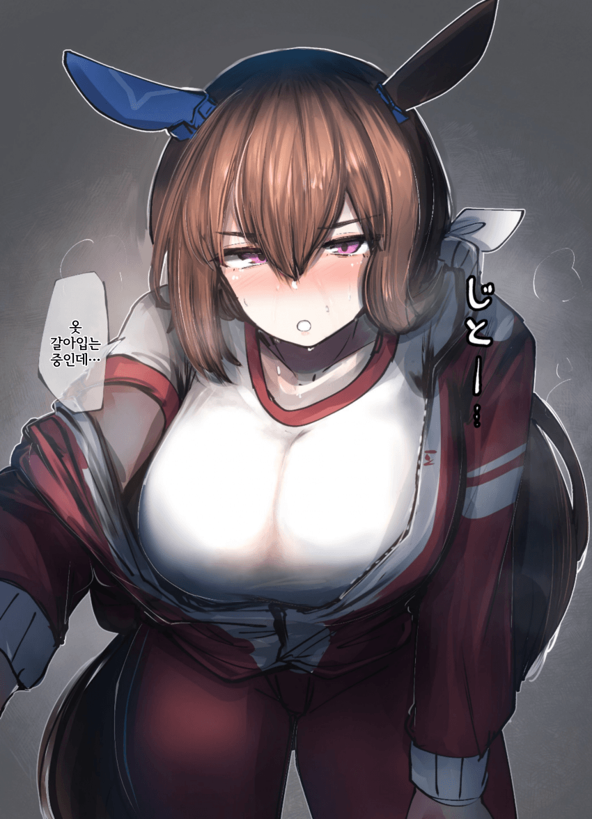 [かにさわ] 옷 갈아입는 중이던 아야베상과 마주쳤다