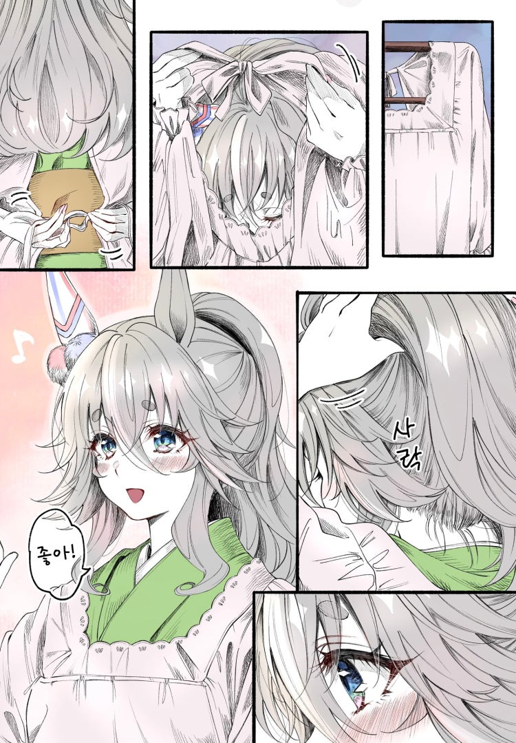 [花灯あうん] 아침밥 차릴 채비를 갖춘 원더 어큐트 씨.