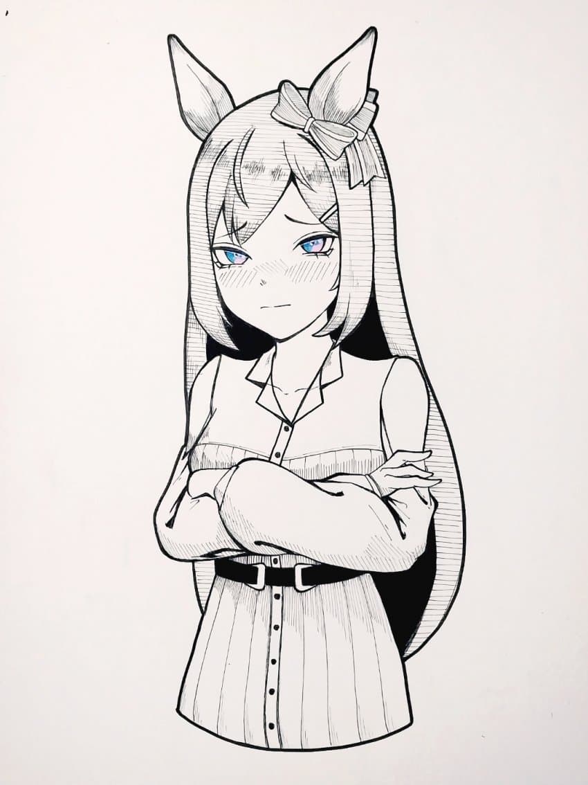 메지로 도베르 손그림