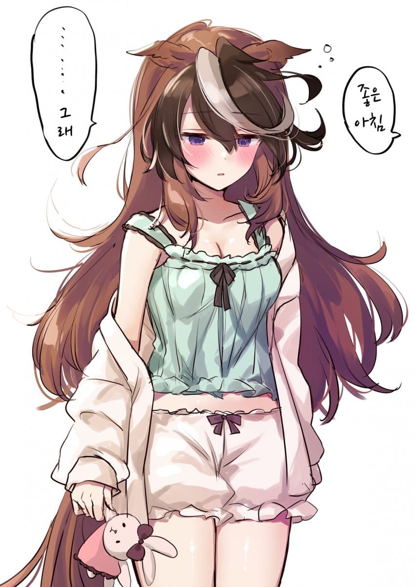 [ぷりん]아침이라 멍한 루나짱