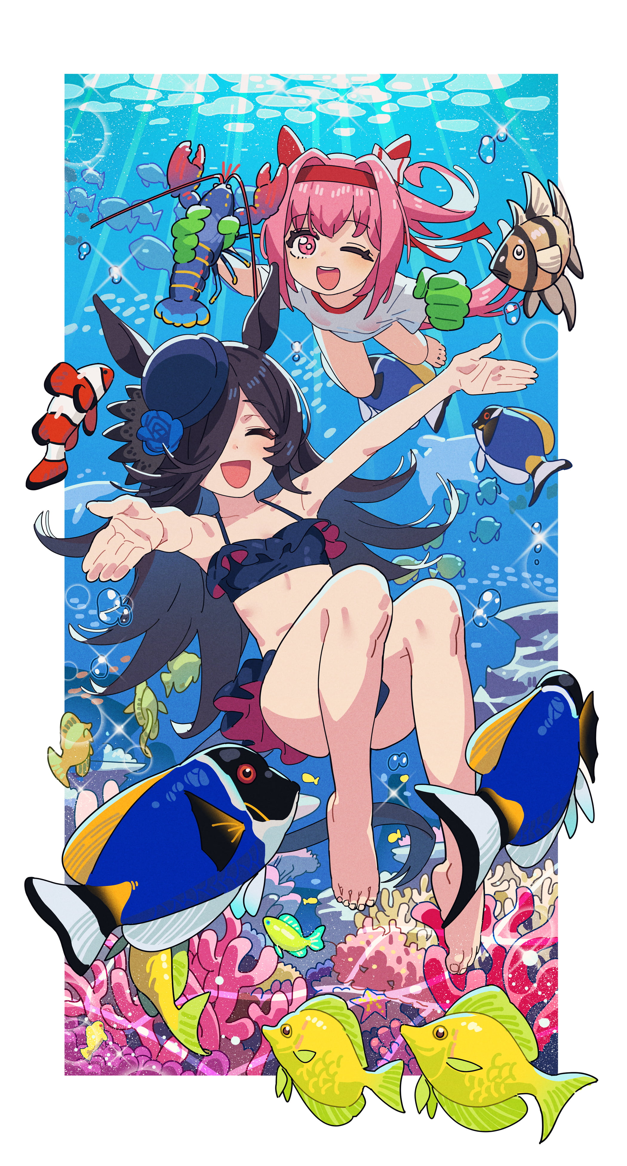수영복 라이스 우라라 그림