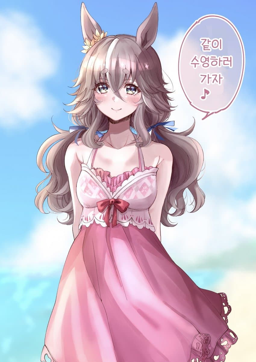 [花守 あかり]수영복 할머니