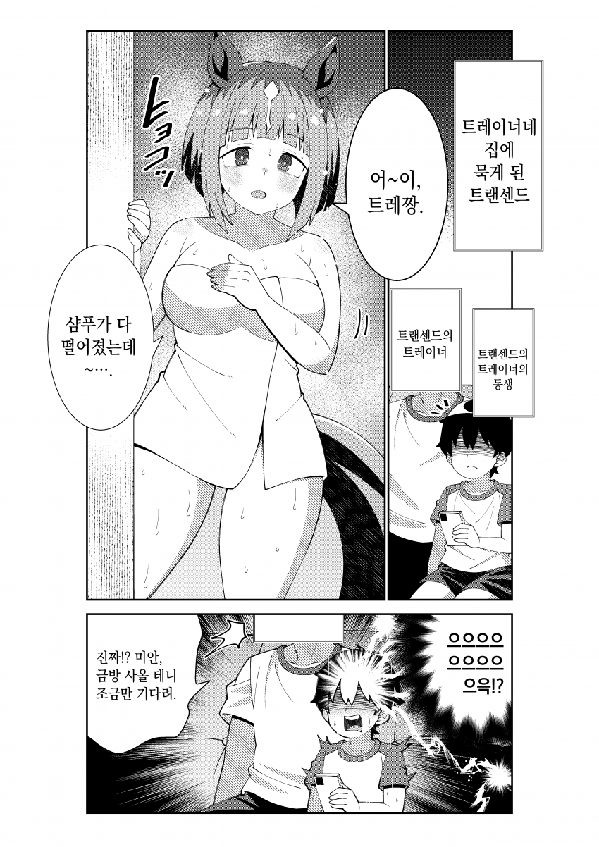 [荒森進(ラッコ)] 트레이너네 집에 묵게 된 트랜센드