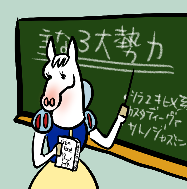 3대 백마 일족 가계도 요약한 그림