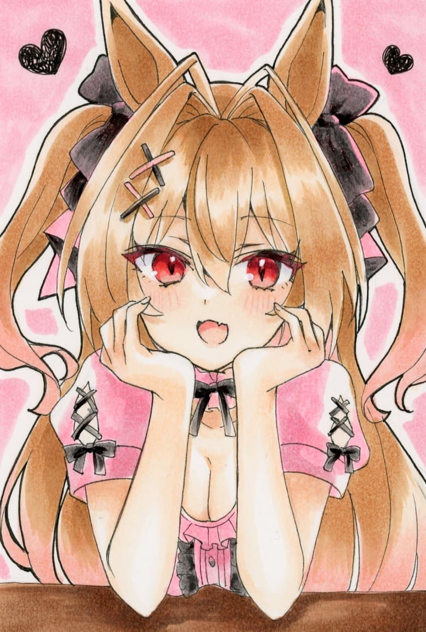[なこもふ] 지뢰계 다홍이 손그림