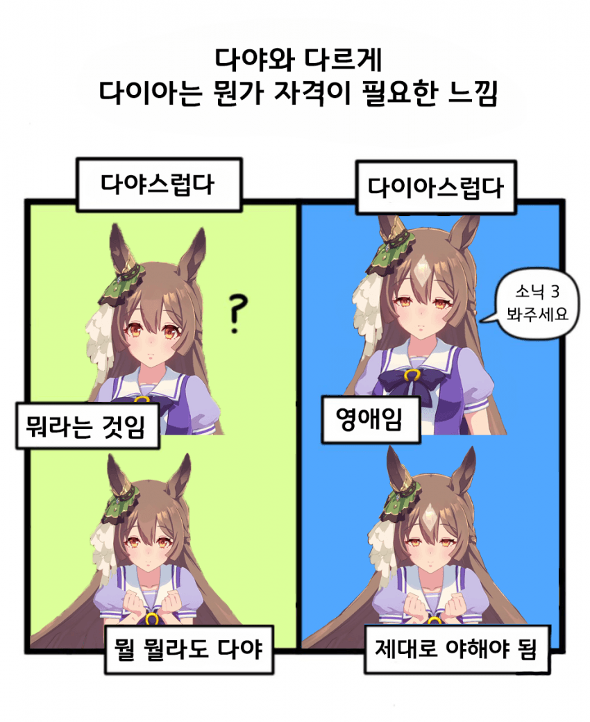 다야와 다르게 다이아는 뭔가 자격이 필요한 느낌