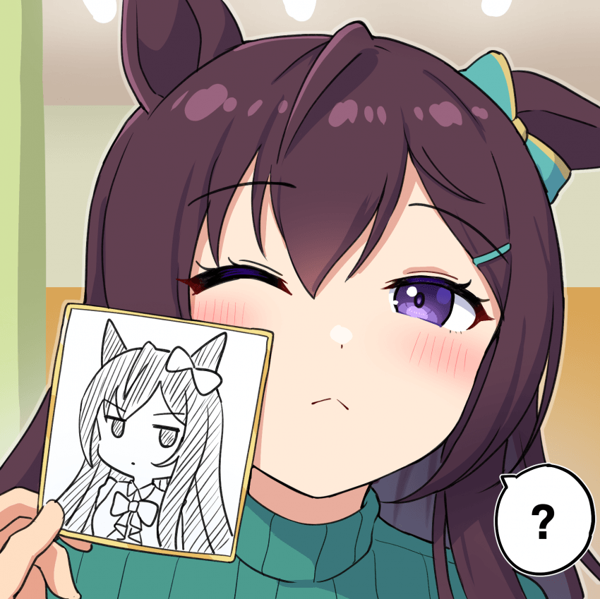 그림) 본인의 그림을 선물 받은 도베르 (원본사진有)