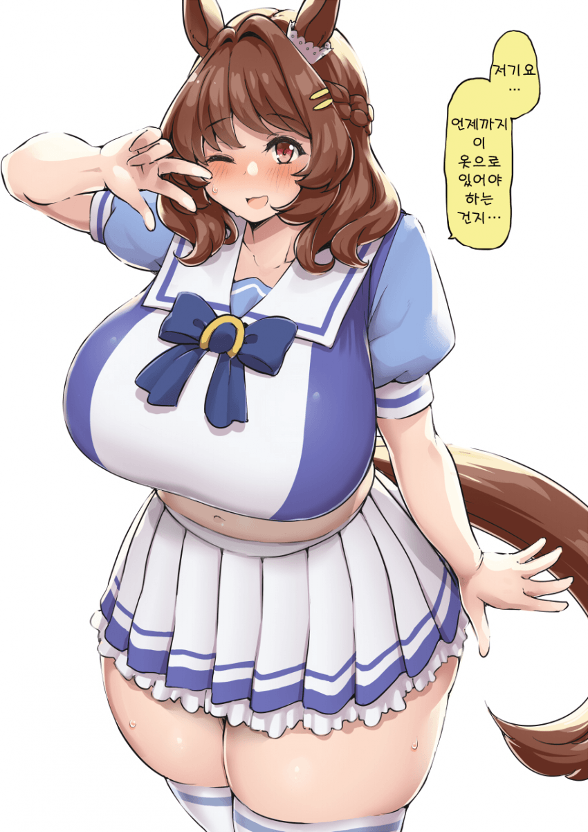 [がちゃ] 라이트헬로씨한테 현역시절 교복 입히기