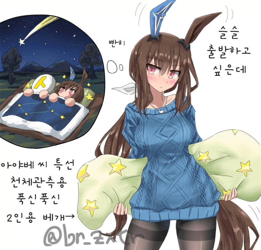 [ざくた] 트레이너와 유성군 관측이 기대되는 아야베