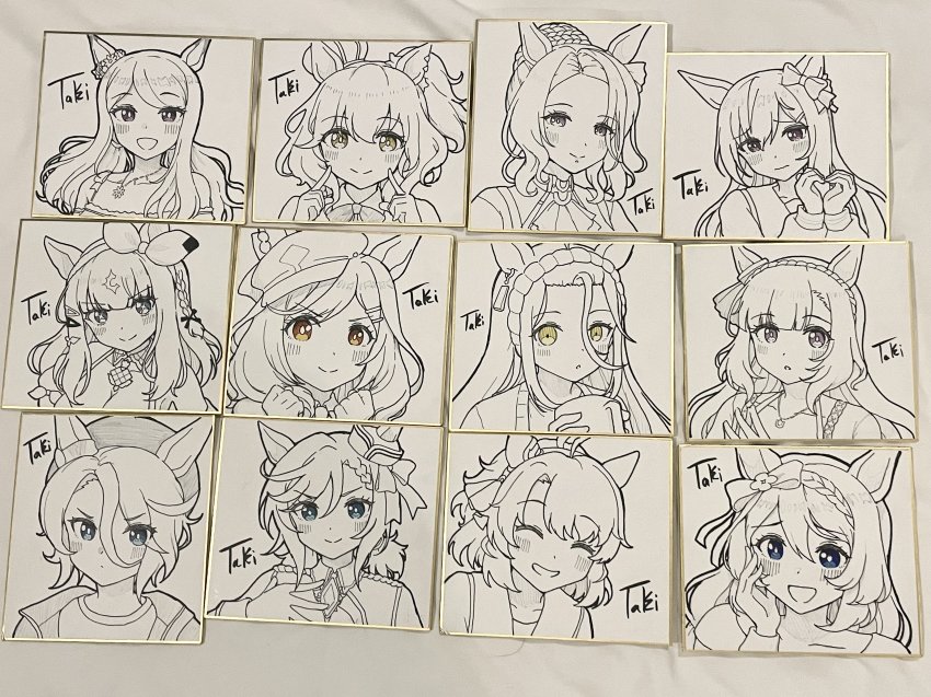 서코 1일차 추첨용 손그림 12장