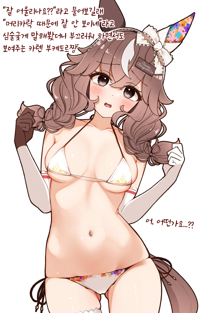 [ぽんたの毛玉]부탁했더니 비키니를 입어줬다