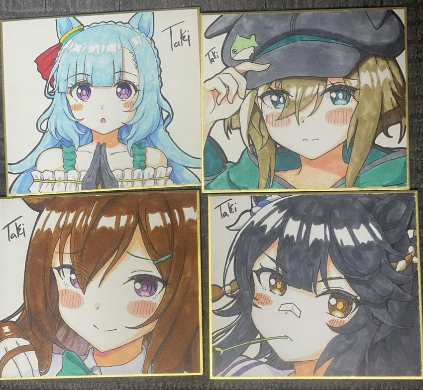 이번 부코 들고갈 채색 손그림 8장(+추첨관련)