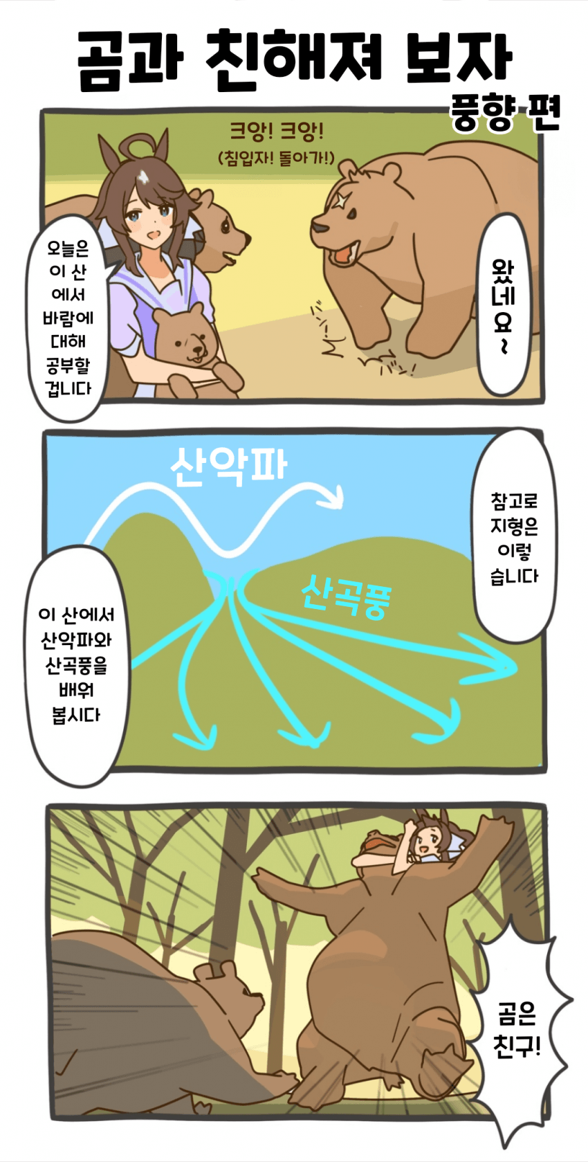 [ウグイス宿] 곰과 친해져 보자: 풍향 편 3, 4