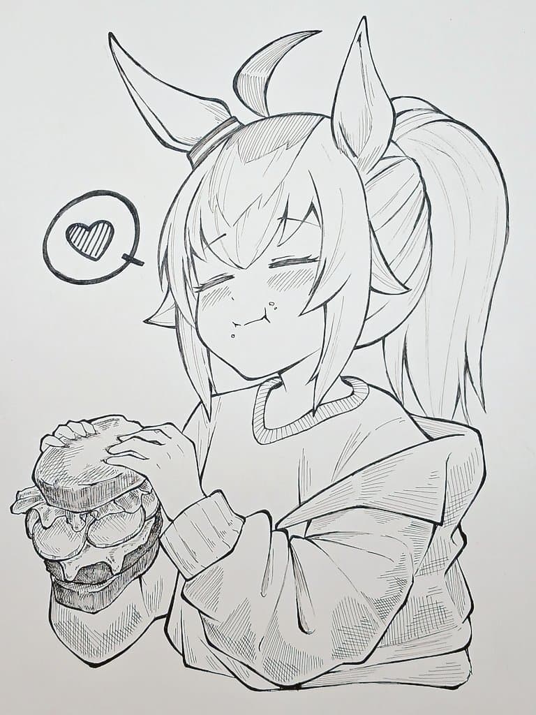 오구리 손그림 그렸음