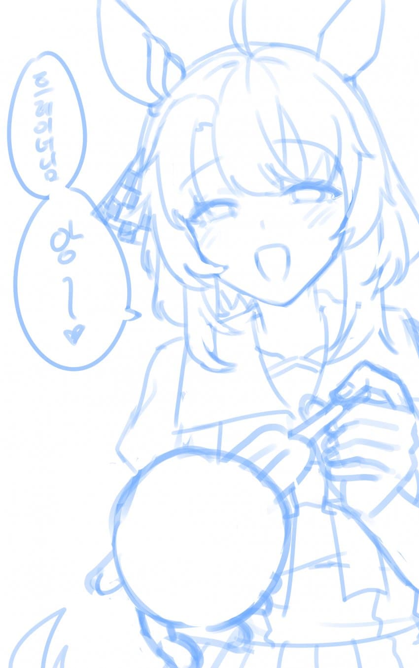 포토카드용 그림 그리는 중