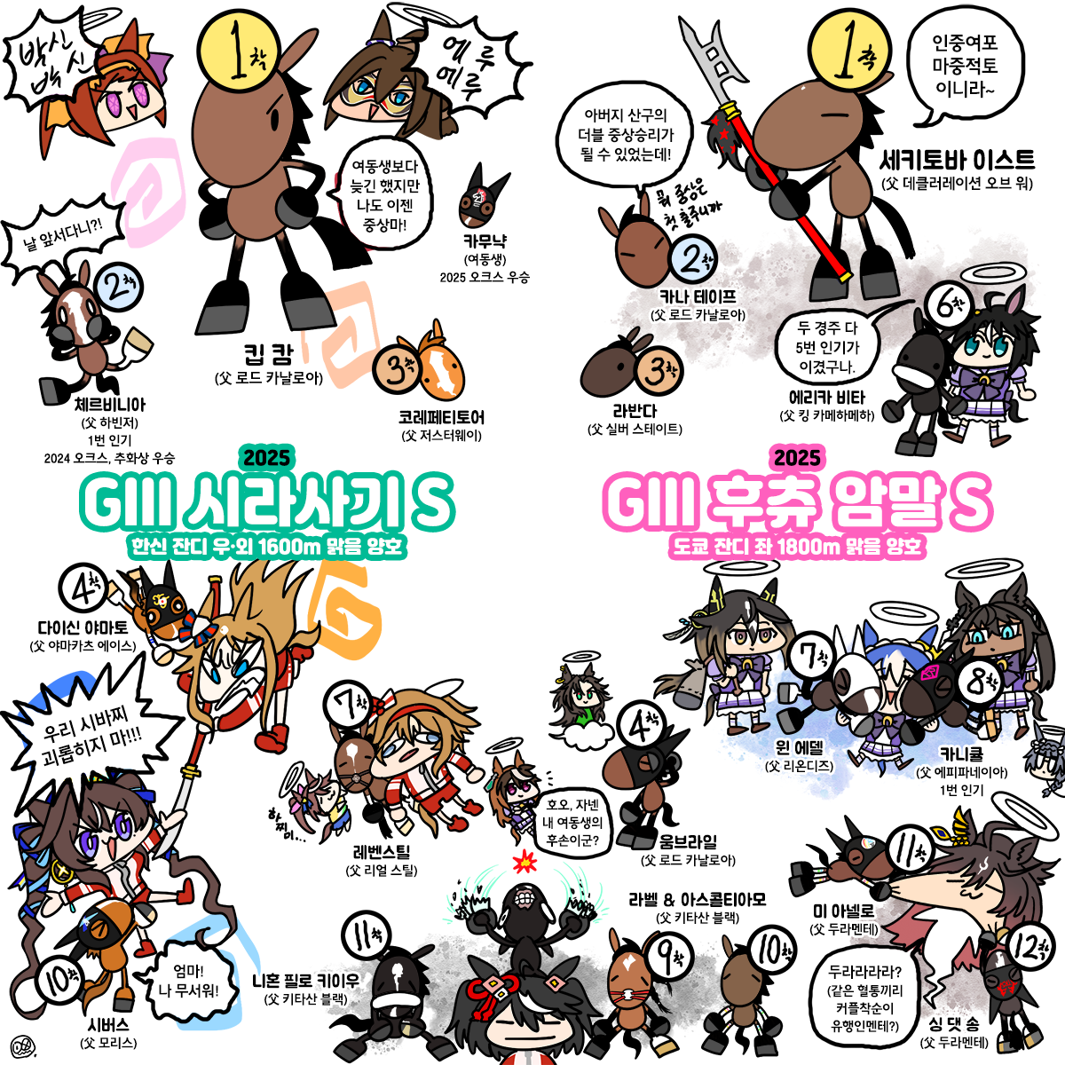 일요일 시라사기S, 후츄암말S 그림
