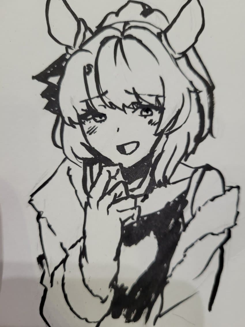 부스에서 벨노옷 입은 단츠 그림