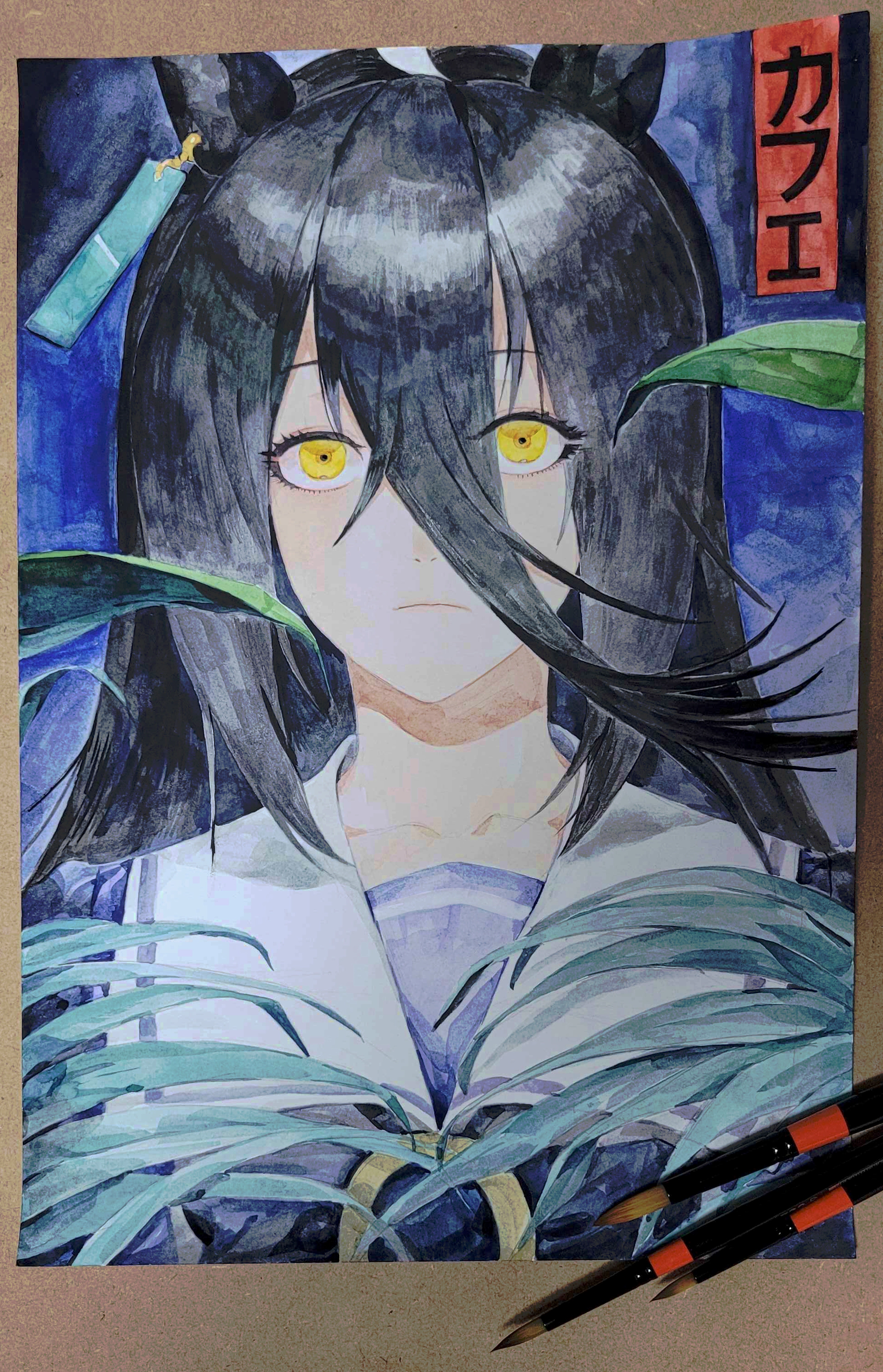 카페 수작업 그림