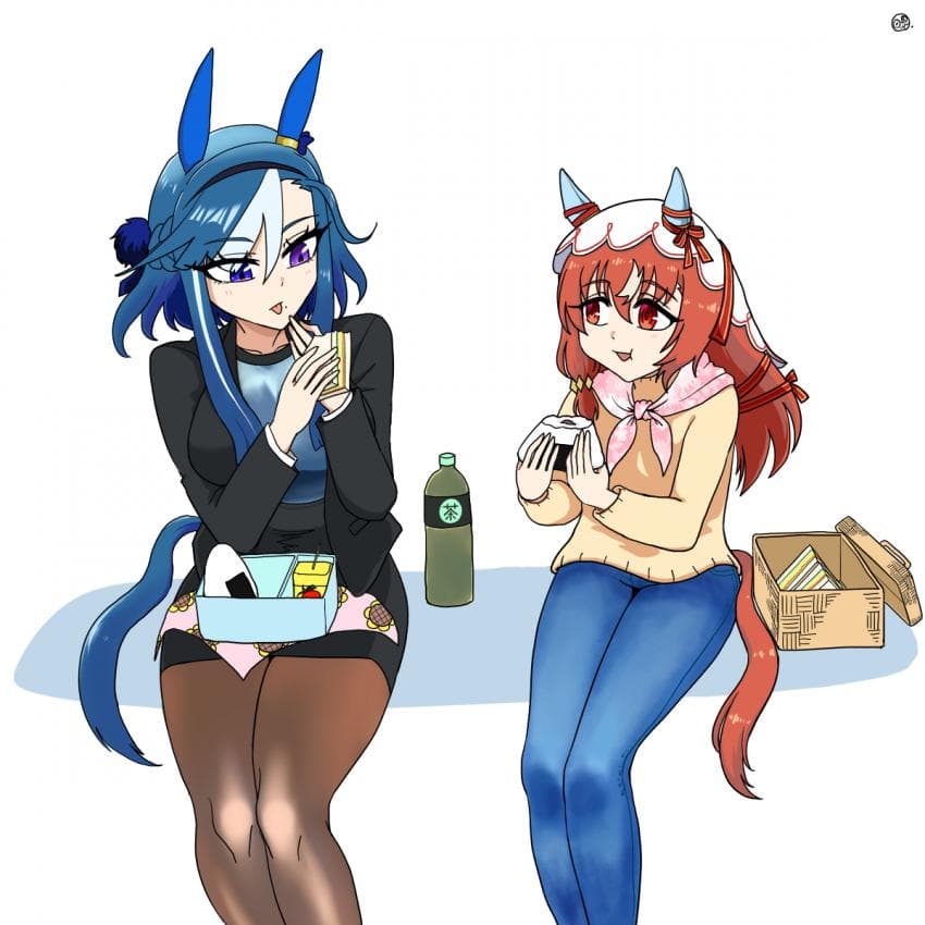 점심 같이 먹는 OL 아루브와 스틸 그림