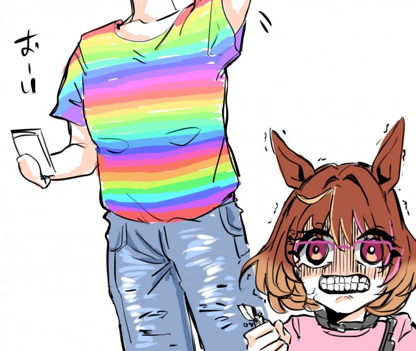 [ウマ娘牛ビキニ部] 또레나의 패션센스에 경악하는 후짱