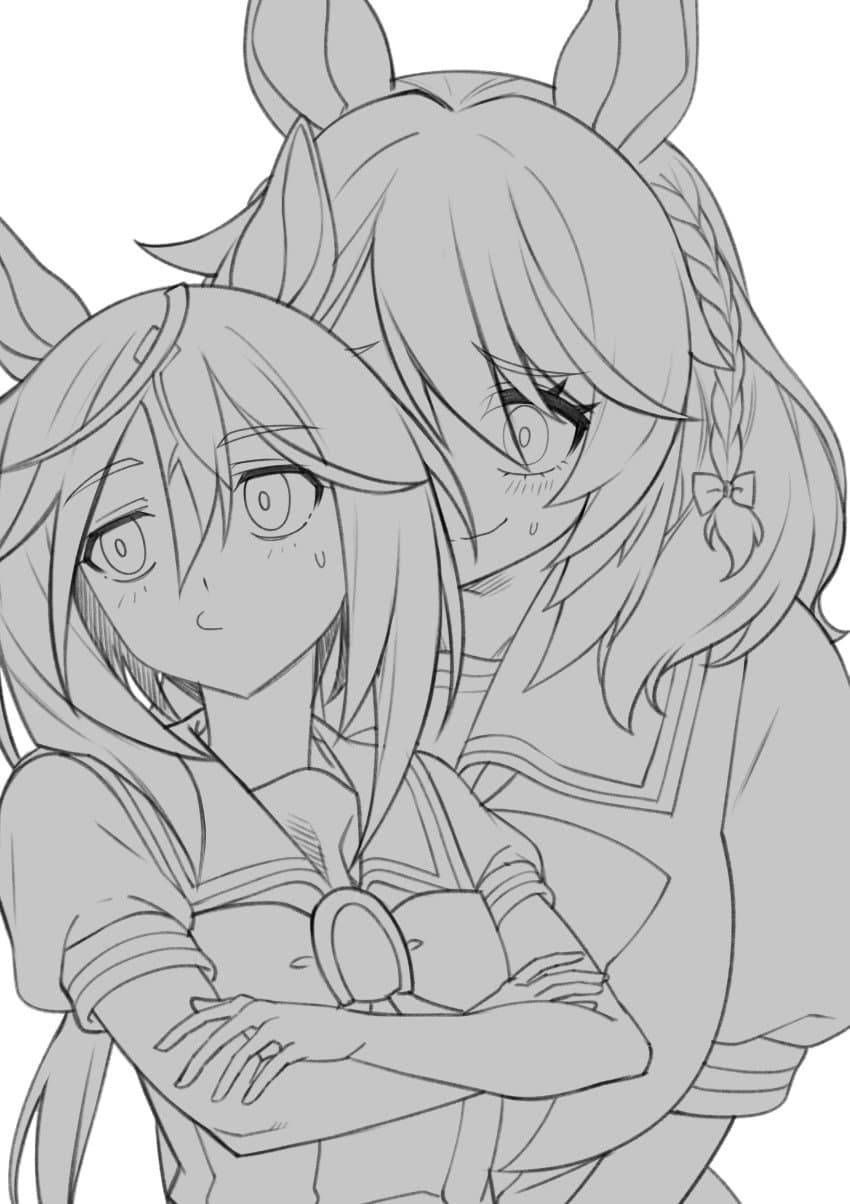 삼촌과 조카 그리는중