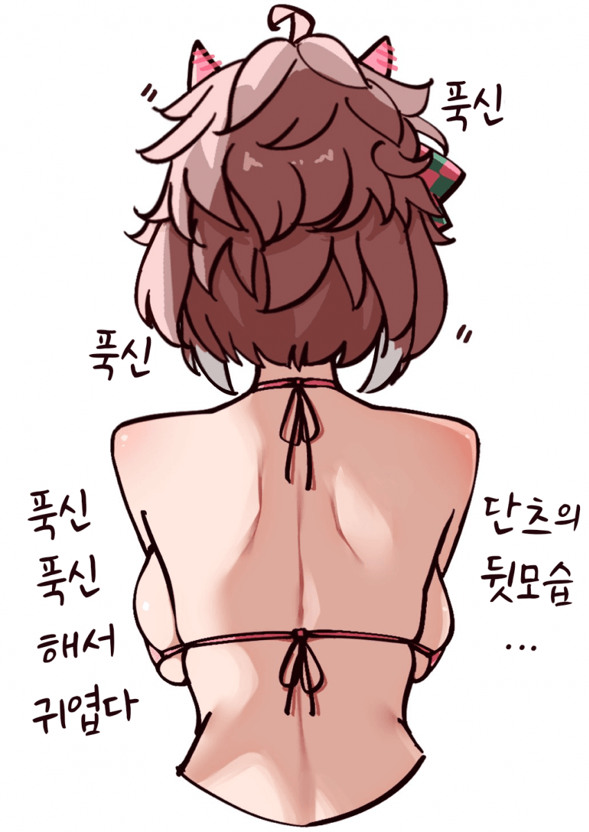 [ぽんたの毛玉]단츠의 뒷모습