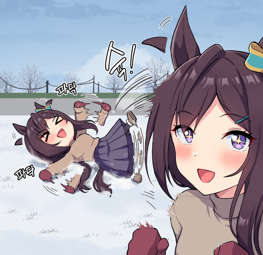 그림)(원본마)도베르 31세, 한창 눈에 뛰어들고 싶은 나이