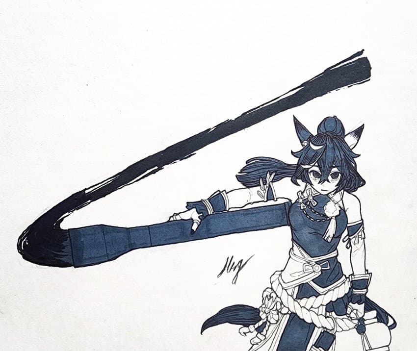[손그림] "黒めよ"