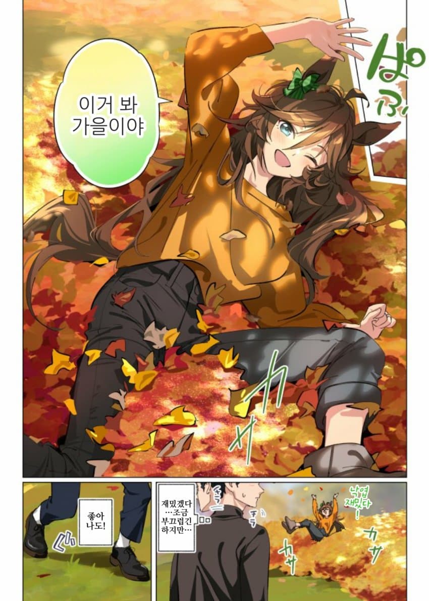 [たろうまる]신부 CB 100경, 시비와 낙엽