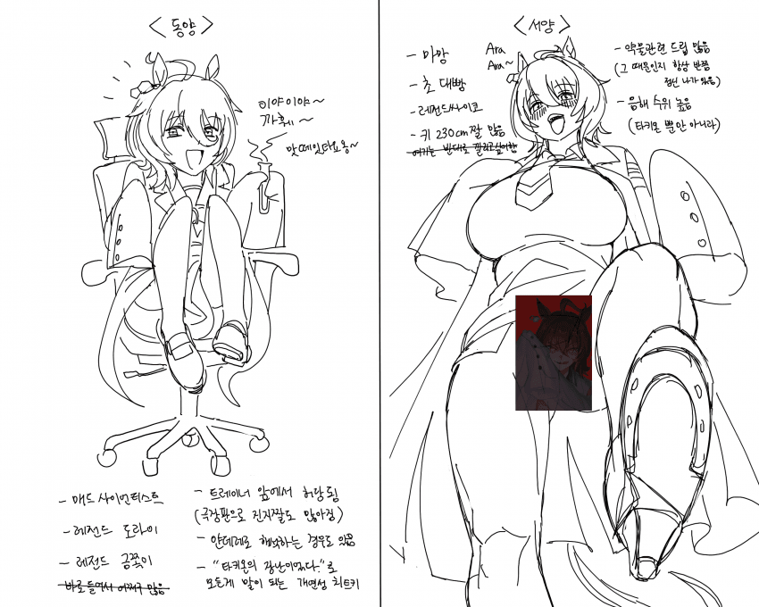 동서양 타키온 2차 창작 해석차이 그림