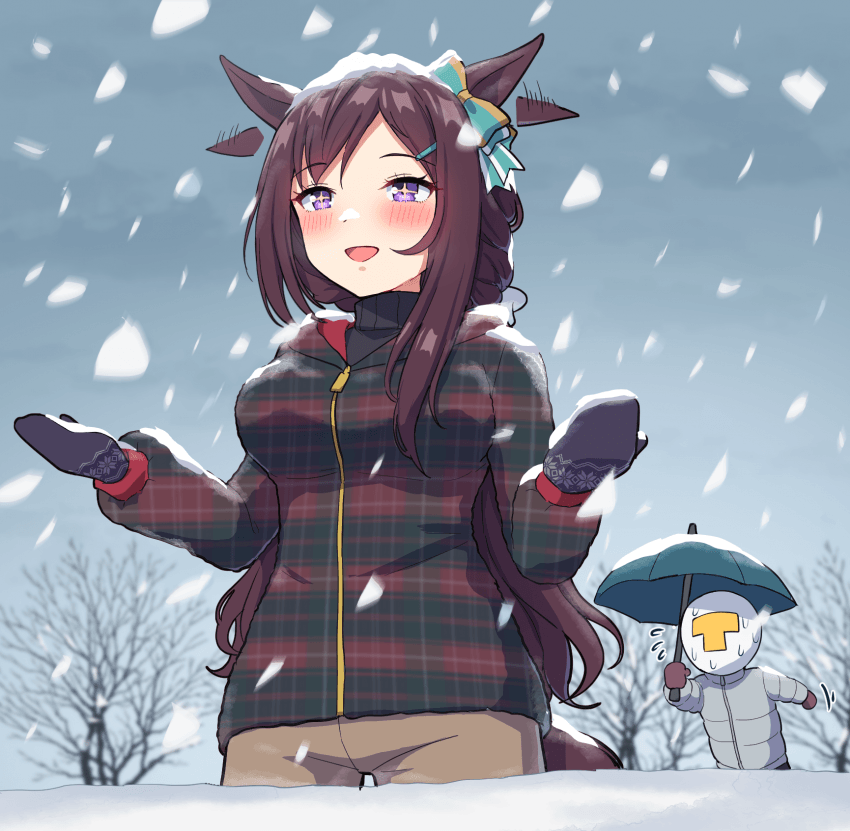 그림)[원본영상有]눈보라속에서도 기분좋은 도베르(31세)