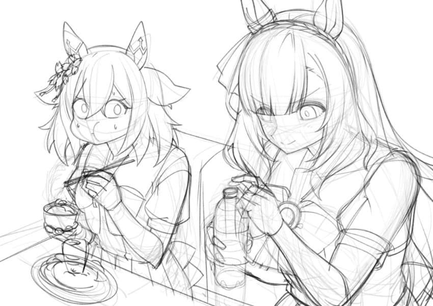 말딸 커미션 그리는중