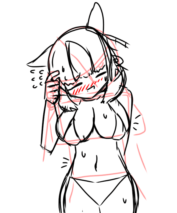 짧퀄) 4분컷 비키니 벨노 그림