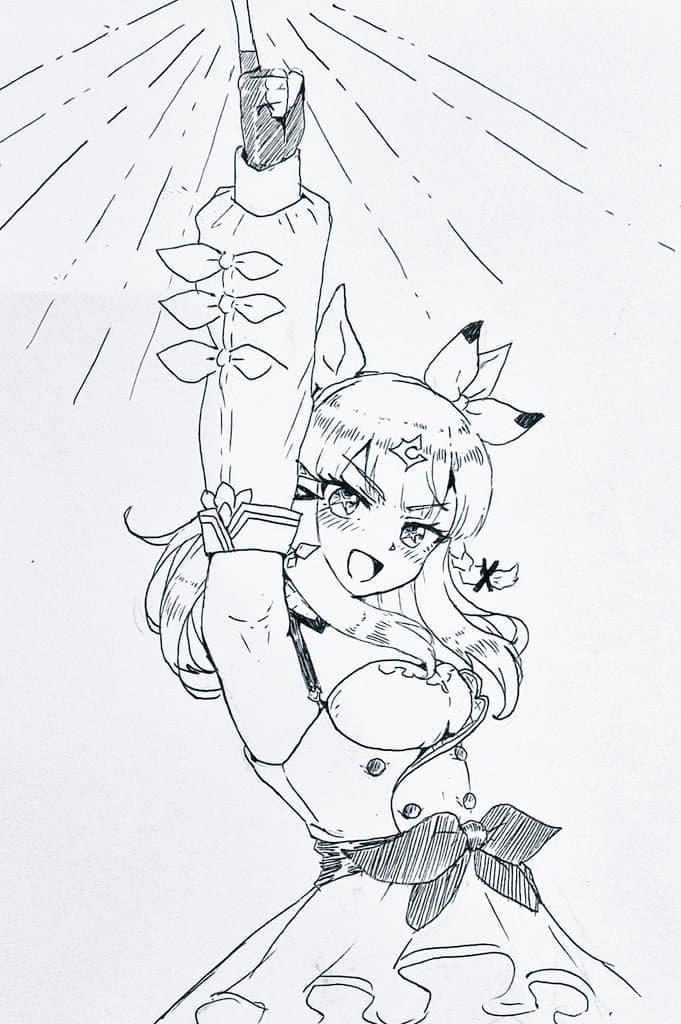 그림) 아몬드 아이 그려봄