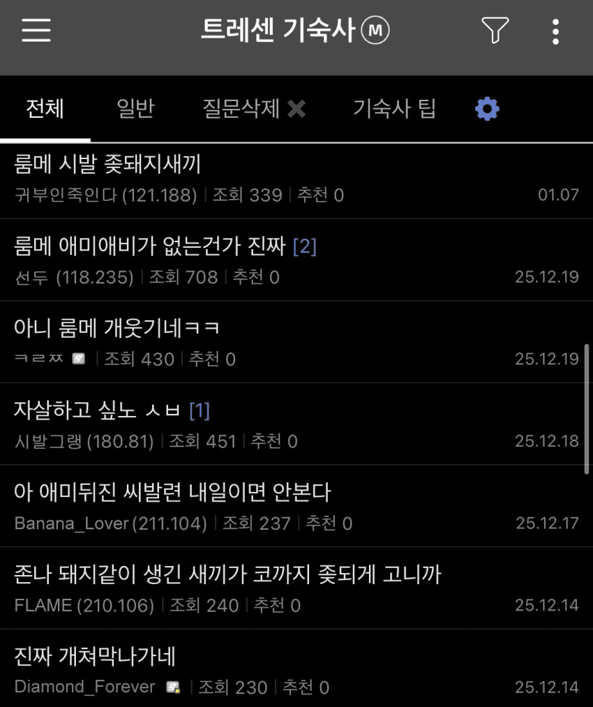 우마인사이드 트레센 기숙사 마이너 갤러리