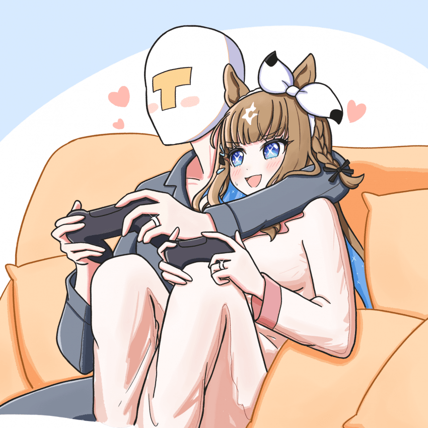 남편이랑 게임 한판 뜨는 아몬드 아이(2X세)